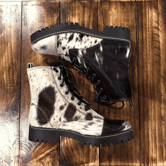 Fervence Cowhide Combat Boot - Picture 2 of 3